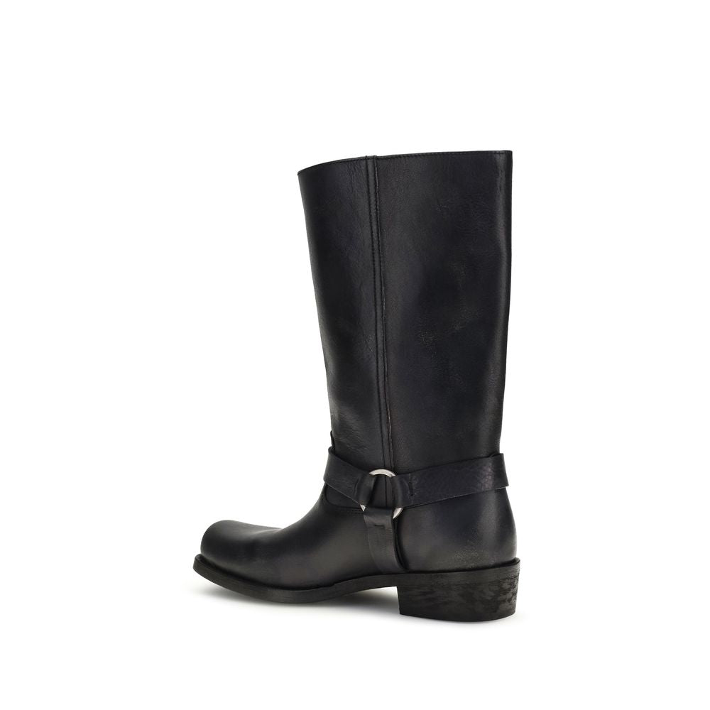 Golden Goose Black Calf Leather Bos Taurus Ankle Boots | Regal Royce
