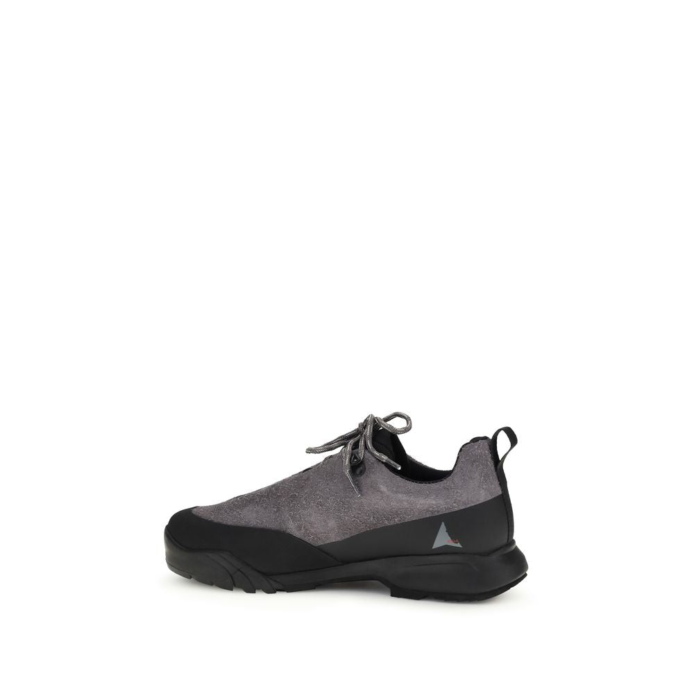 ROA Gray Calf Leather Bos Taurus Athletic Sneakers | Regal Royce