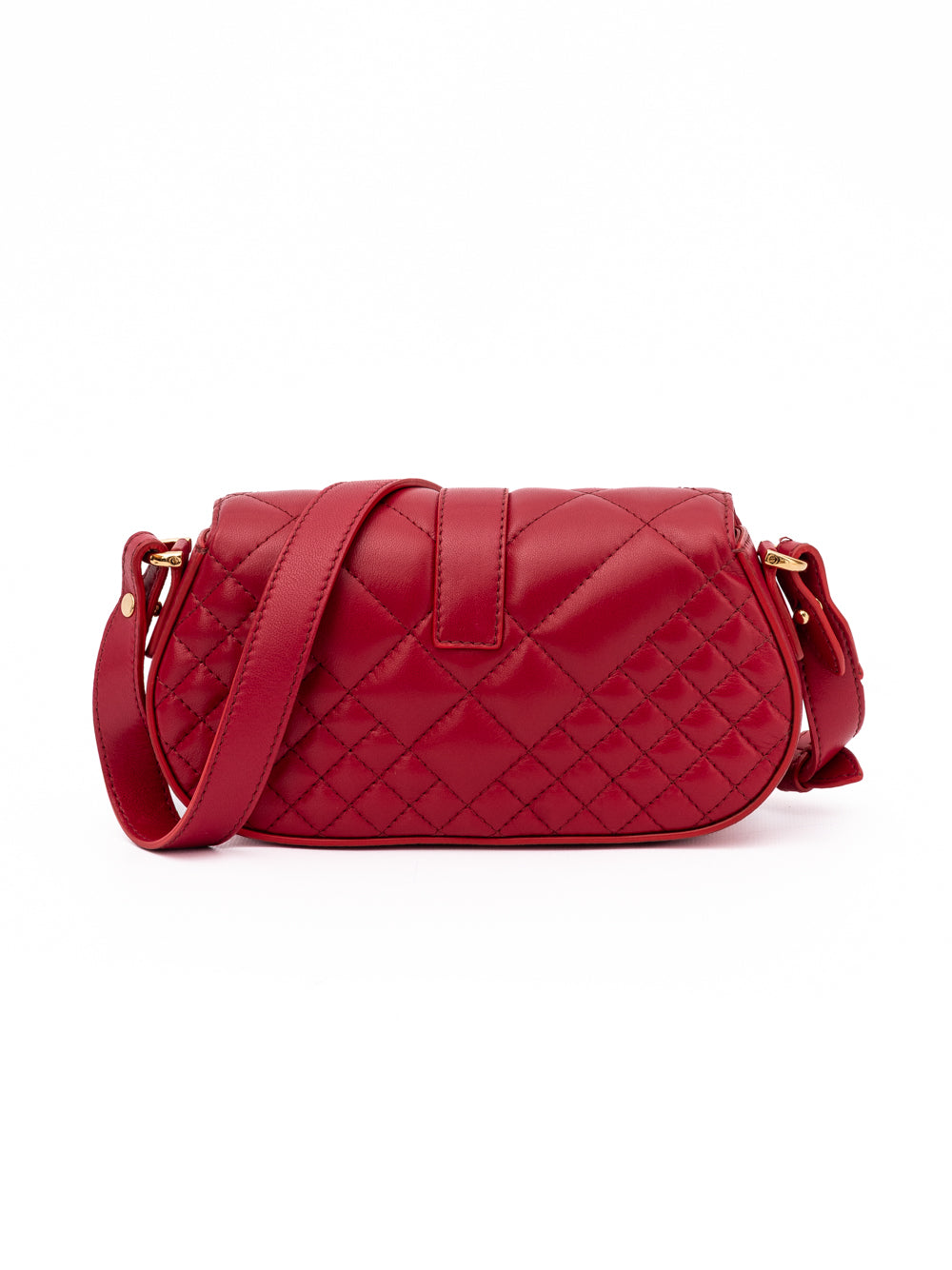 Versace Red Leather Quilted Shoulder Strap Bag | Regal Royce