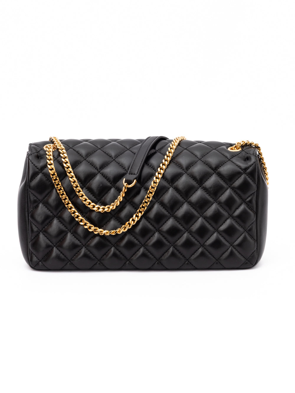 Versace Black Quilted Leather Shoulder Strap Bag | Regal Royce