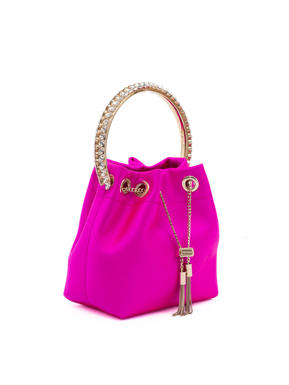 Jimmy Choo Fuchsia Bon Bon Satin Bucket | Regal Royce