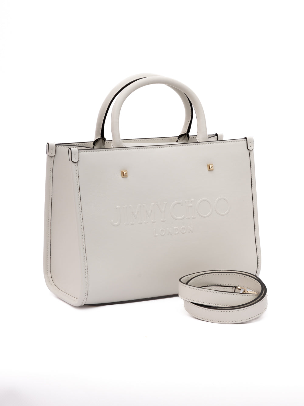 Jimmy Choo White Avenue S Tote Leather Handbag | Regal Royce