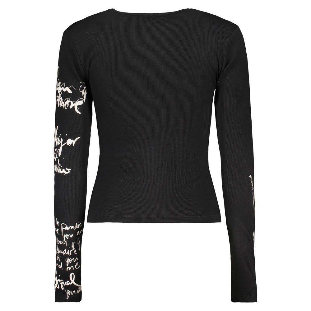 Desigual Black Cotton Women Sweater | Regal Royce