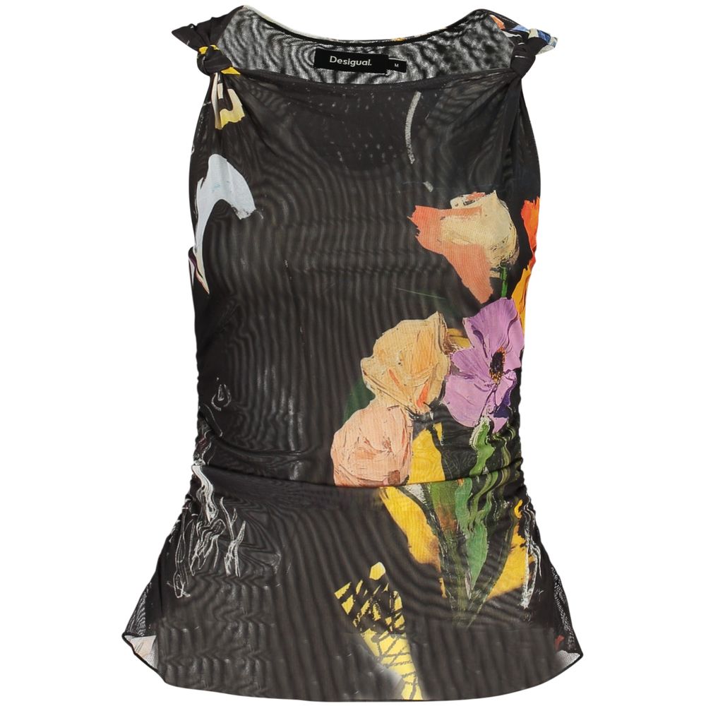Desigual Black Polyester Women Tank Top | Regal Royce