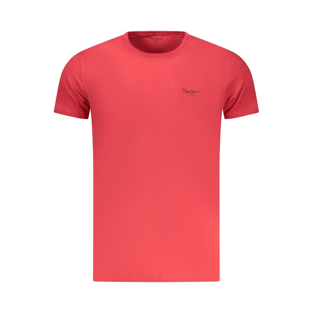 Pepe Jeans Rosso Cotton Men's T-Shirt | Regal Royce