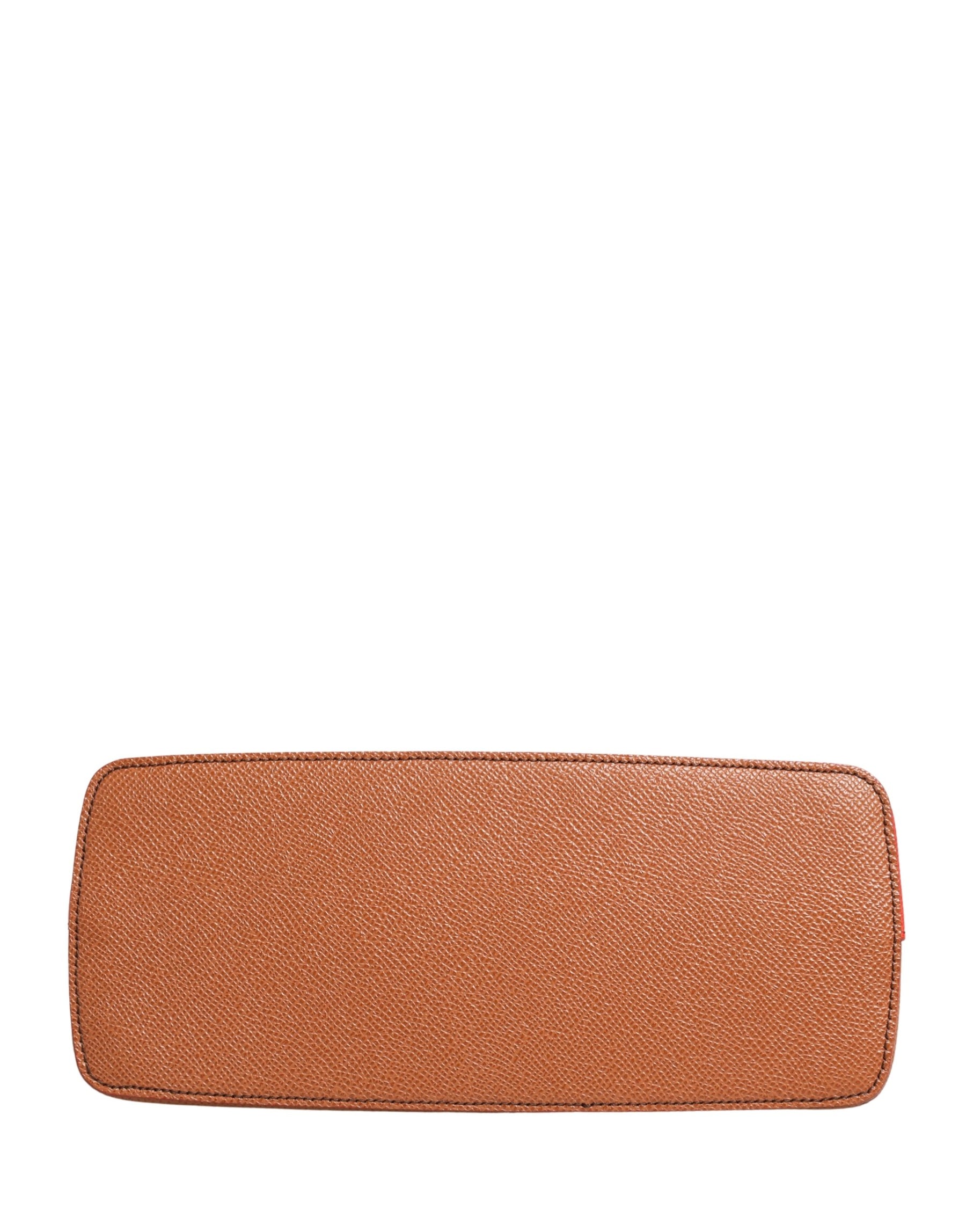Dolce & Gabbana Orange Beige Leather DG Logo Zip Around Hand Purse Wallet | Regal Royce