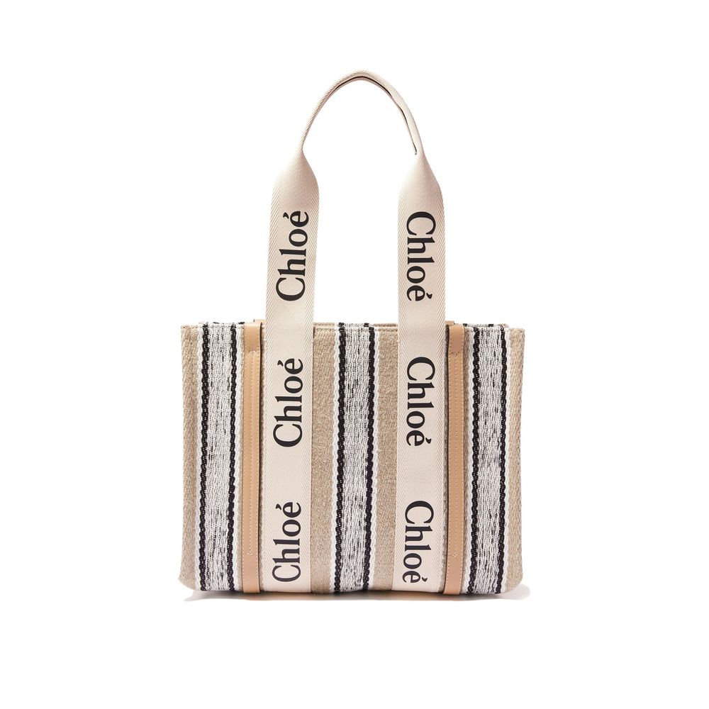 Chloé Beige Linen Tote Bag | Regal Royce