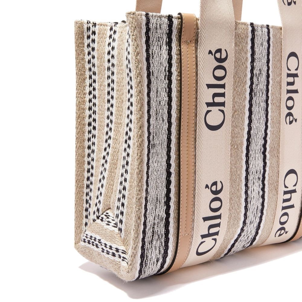 Chloé Beige Linen Tote Bag | Regal Royce