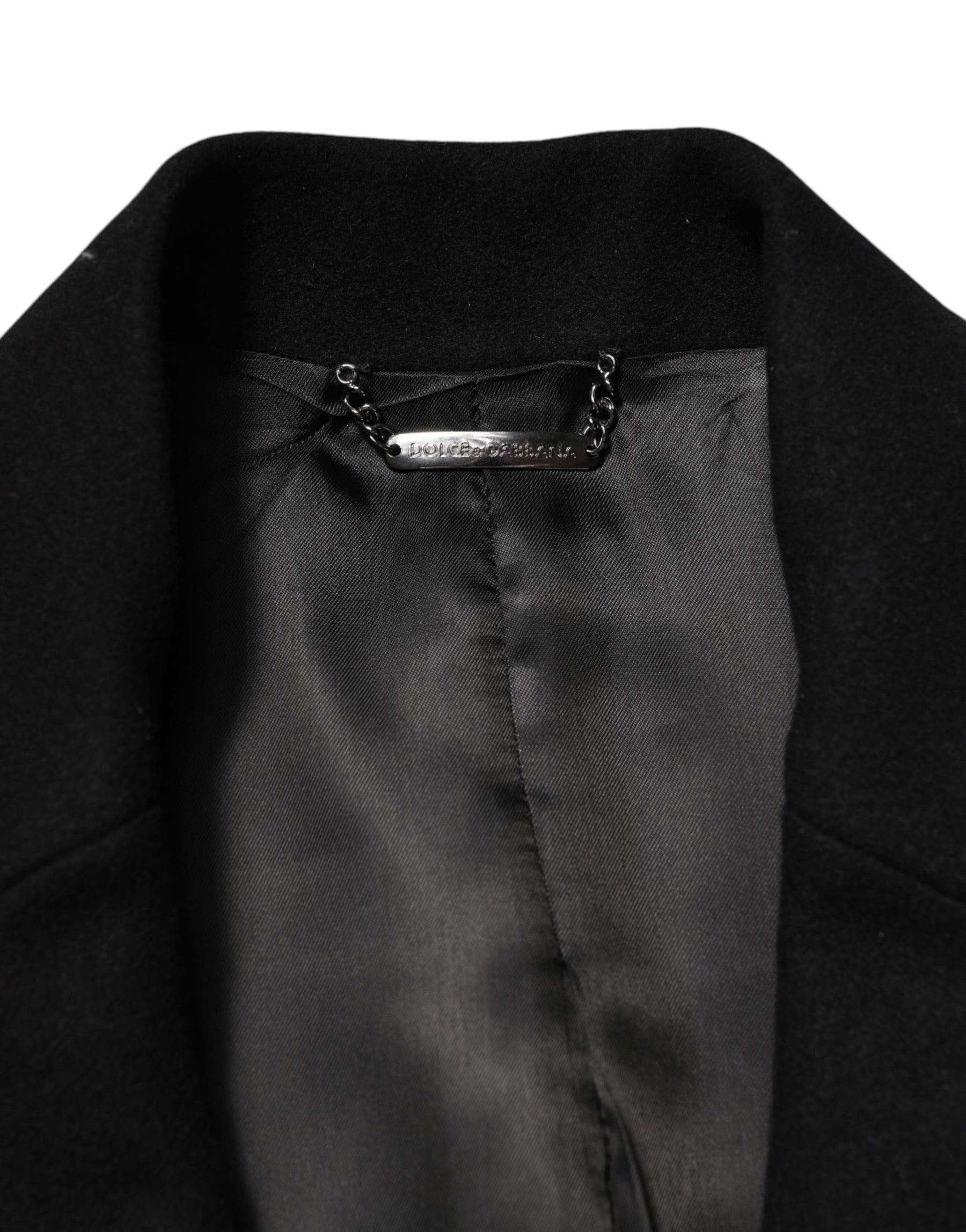 Dolce & Gabbana Black Heraldic Patch Single Breasted Blazer Jacket | Regal Royce