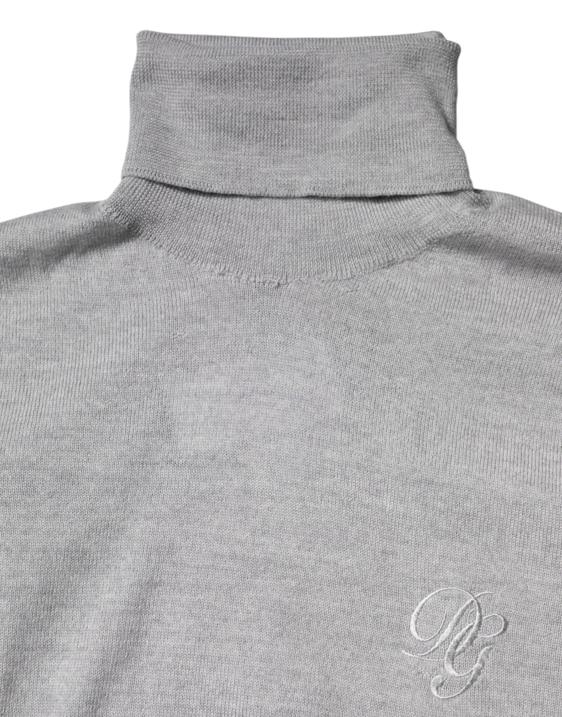 Dolce & Gabbana Gray LongSleeve Turtleneck Pullover Sweater | Regal Royce