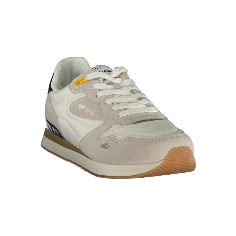 Gas White Polyester Men Sneaker | Regal Royce