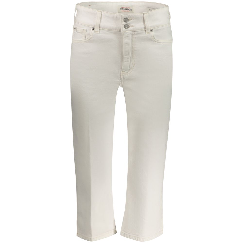 Guess Jeans Bianco Cotton Women Capri | Regal Royce