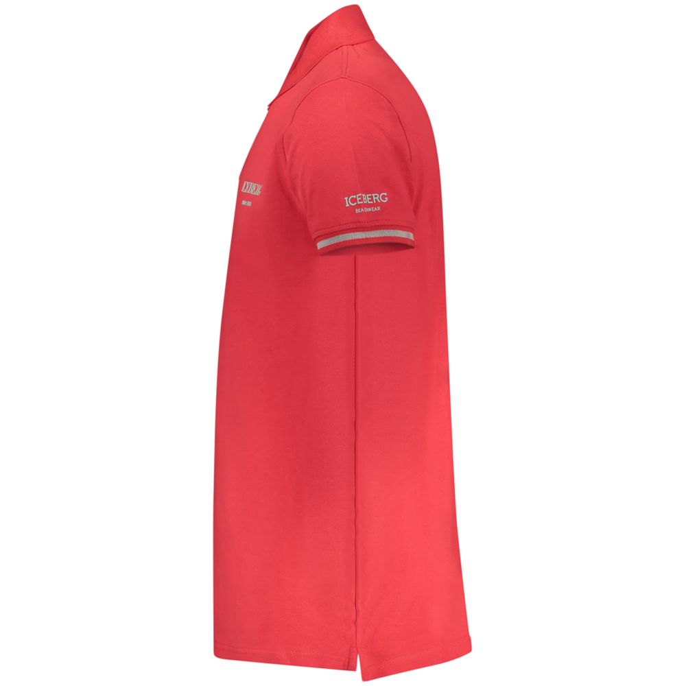 Iceberg Red Cotton Mens Polo Shirt | Regal Royce