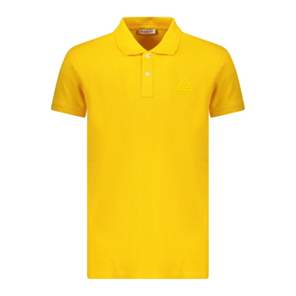 Iceberg Yellow Cotton Mens Polo Shirt | Regal Royce