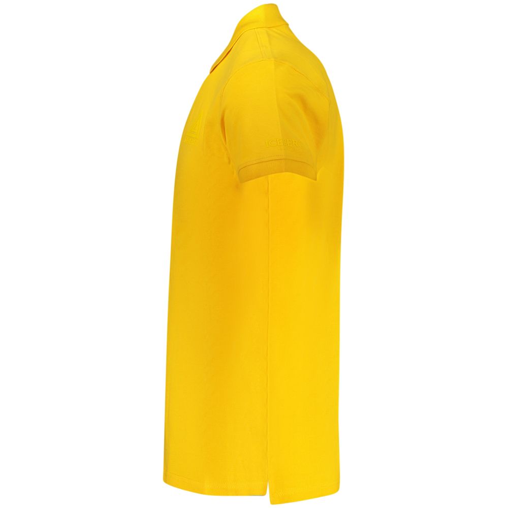 Iceberg Yellow Cotton Mens Polo Shirt | Regal Royce