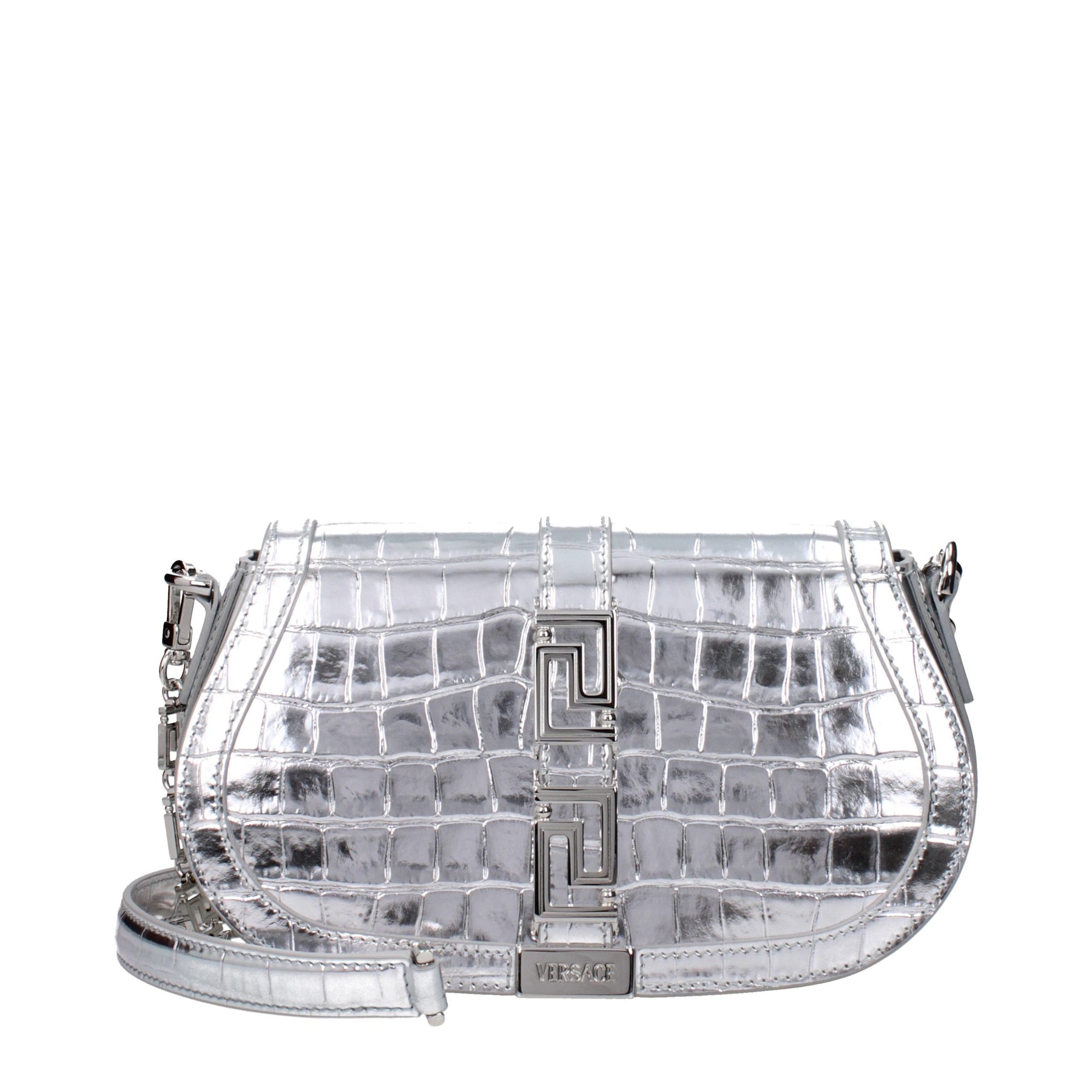 Versace Gray Leather Shoulder Bag | Regal Royce