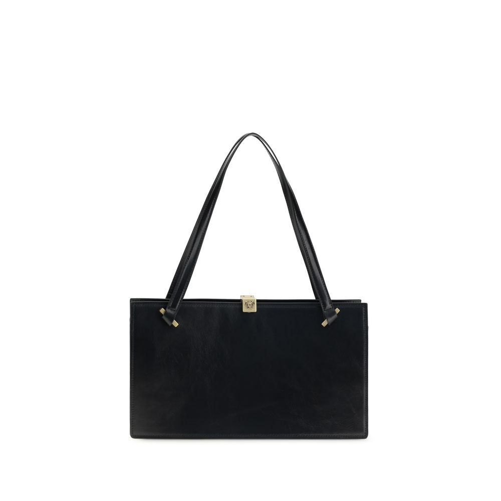 Versace Black Calf Leather Bos Taurus Shoulder Bag | Regal Royce
