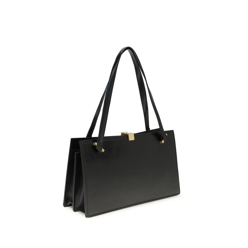 Versace Black Calf Leather Bos Taurus Shoulder Bag | Regal Royce