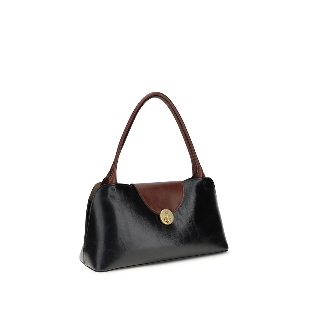 Versace Black Calf Leather Bos Taurus Shoulder Bag | Regal Royce