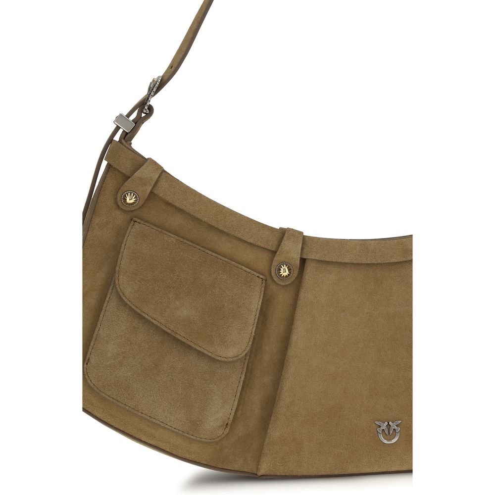 PINKO Beige Calf Leather Bos Taurus Shoulder Bag | Regal Royce