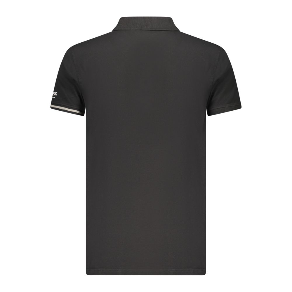 Iceberg Black Cotton Men Polo Shirt | Regal Royce
