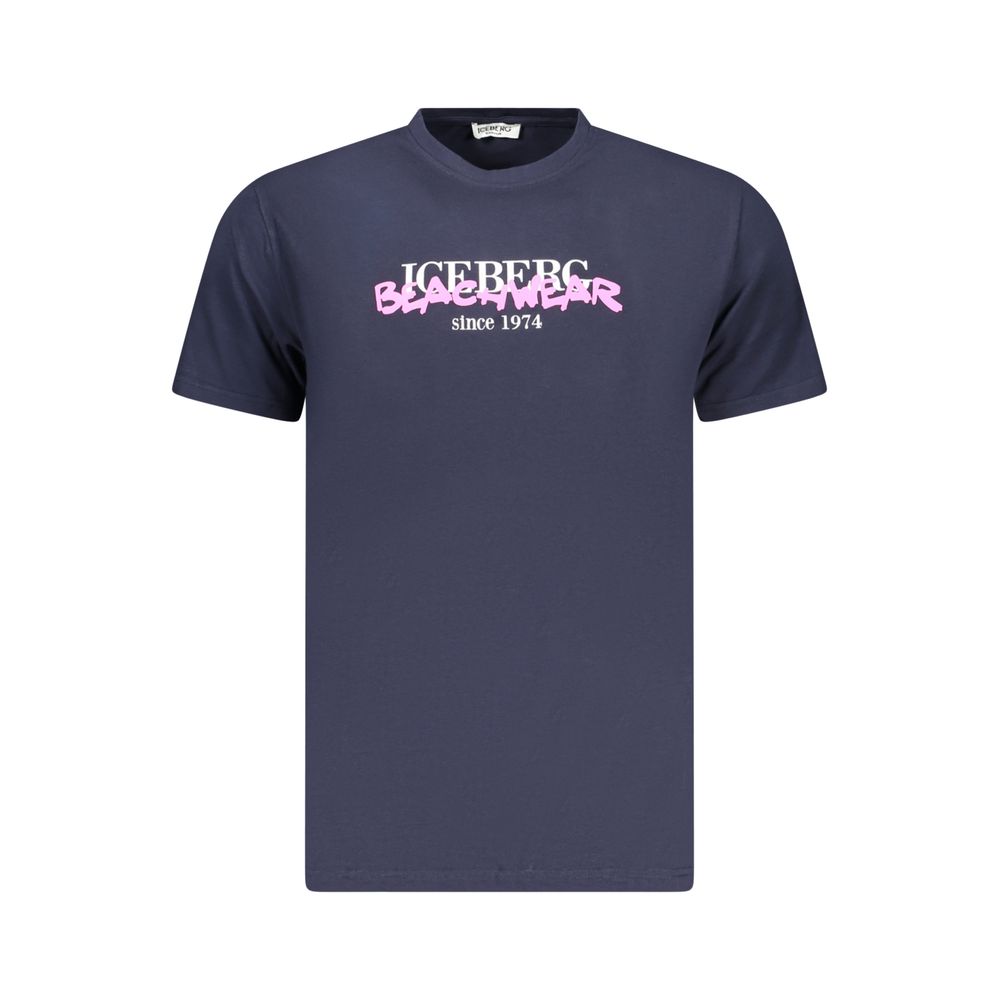 Iceberg Neon Blue Cotton Mens T-Shirt | Regal Royce