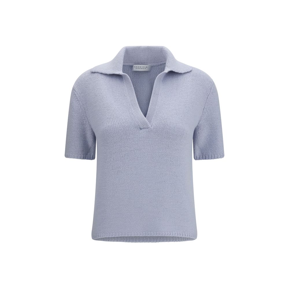 Gabriela Hearst Blue Cashmere Polo Shirt | Regal Royce