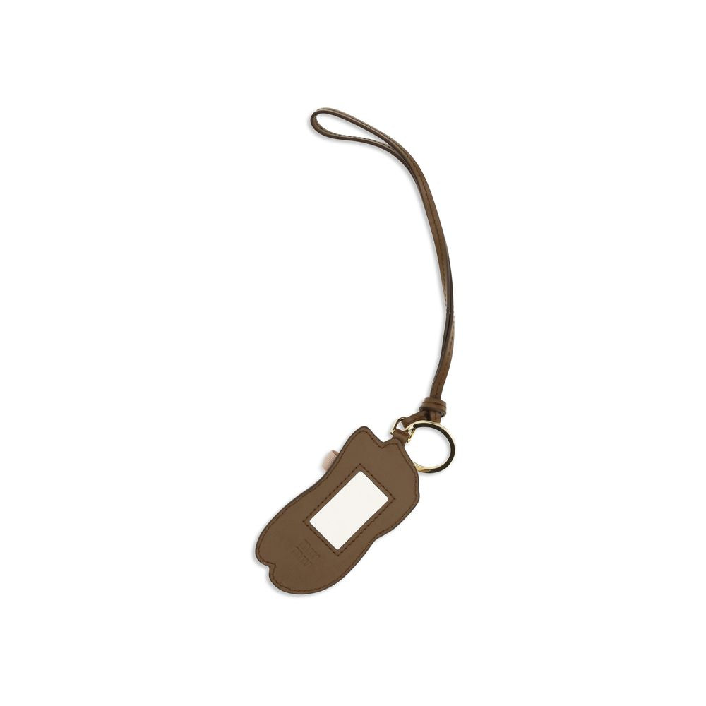 Miu Miu Multicolor Calf Leather Bos Taurus Keychain