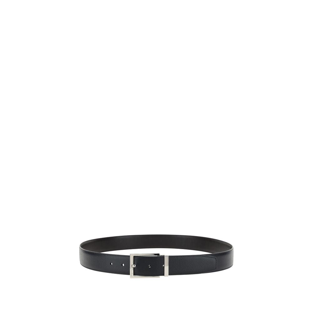 Ferragamo Black Calf Leather Bos Taurus Belt | Regal Royce