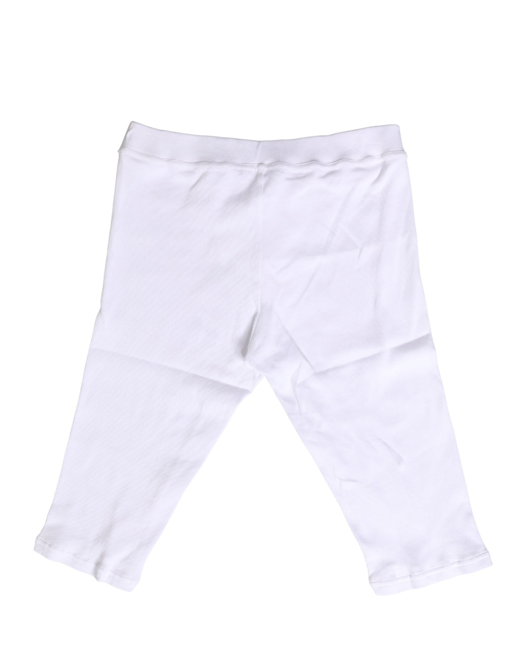 Dolce & Gabbana White Cotton Short Johns Men Pants Underwear | Regal Royce