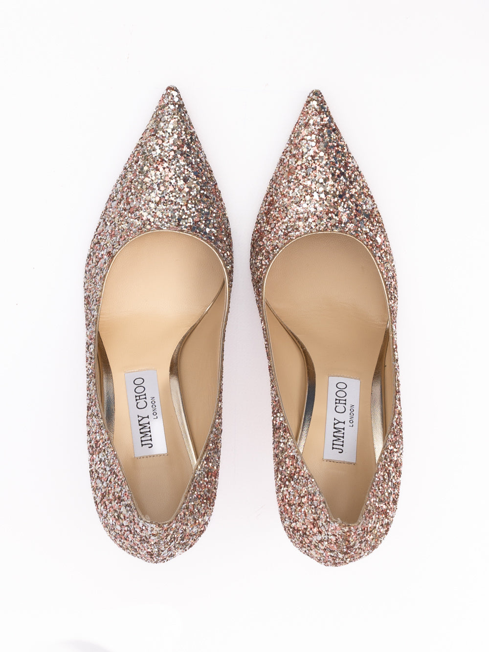Jimmy Choo Rose Coarse Glitter Love 85 Pumps | Regal Royce