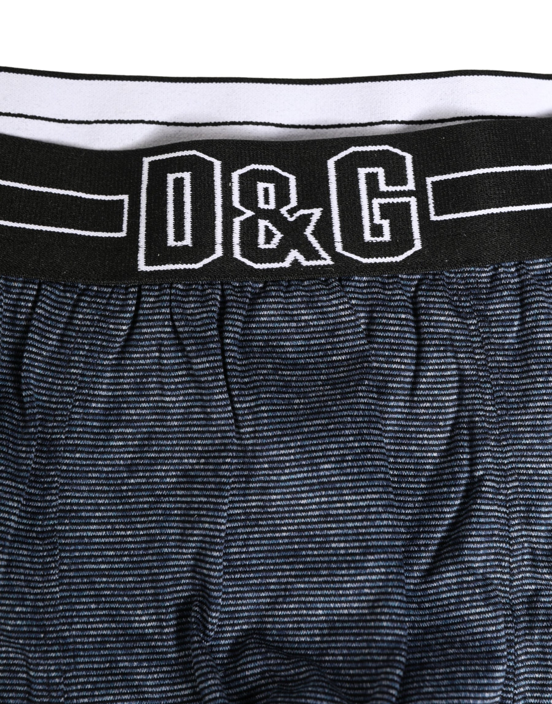 Dolce & Gabbana Dark Blue Logo Cotton Regular Boxer Underwear | Regal Royce