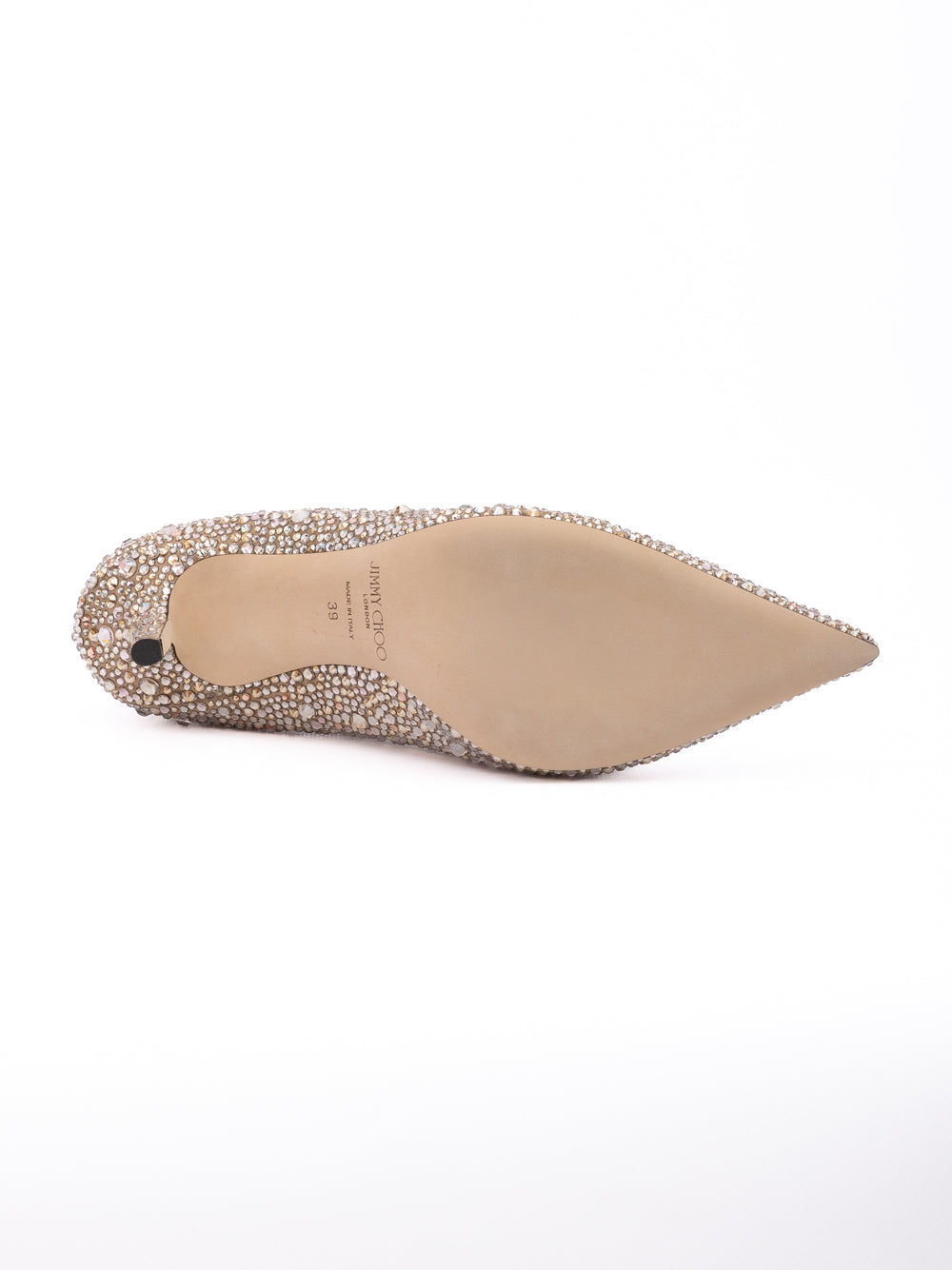 Jimmy Choo Light Bronze Crystal Love 85 Pumps | Regal Royce