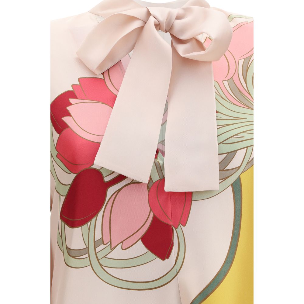 La Double J Multicolor Silk Casual Dress | Regal Royce