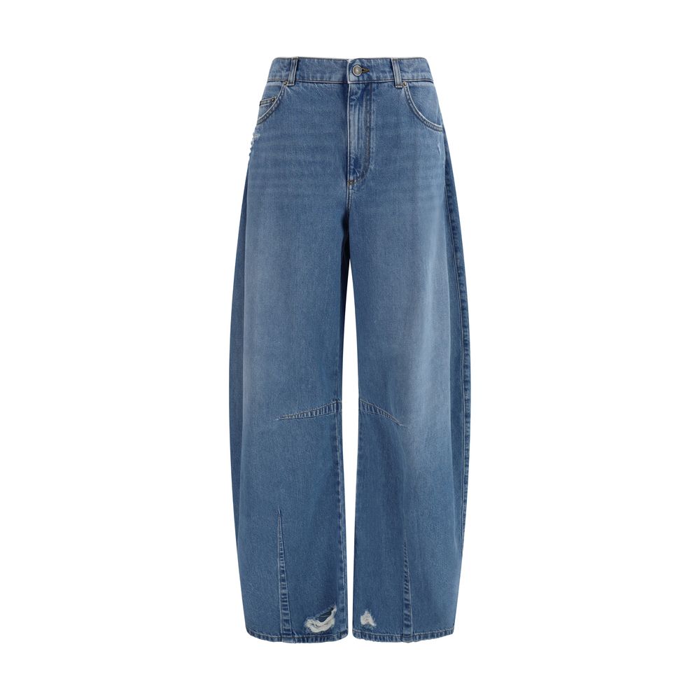 Dolce & Gabbana Blue Cotton Relaxed Fit Jeans | Regal Royce