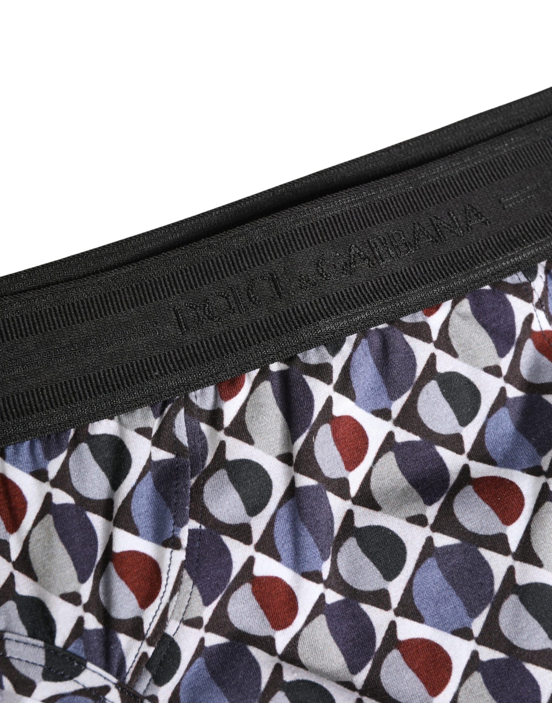 Dolce & Gabbana Multicolor Patterned Men Midi Brief Underwear | Regal Royce