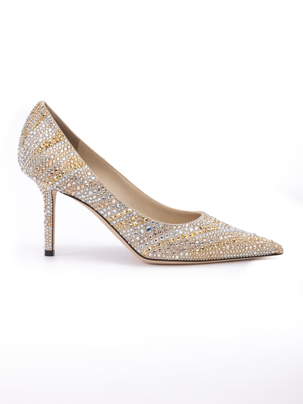 Jimmy Choo Gold Mix Crystal Love 85 Pumps | Regal Royce