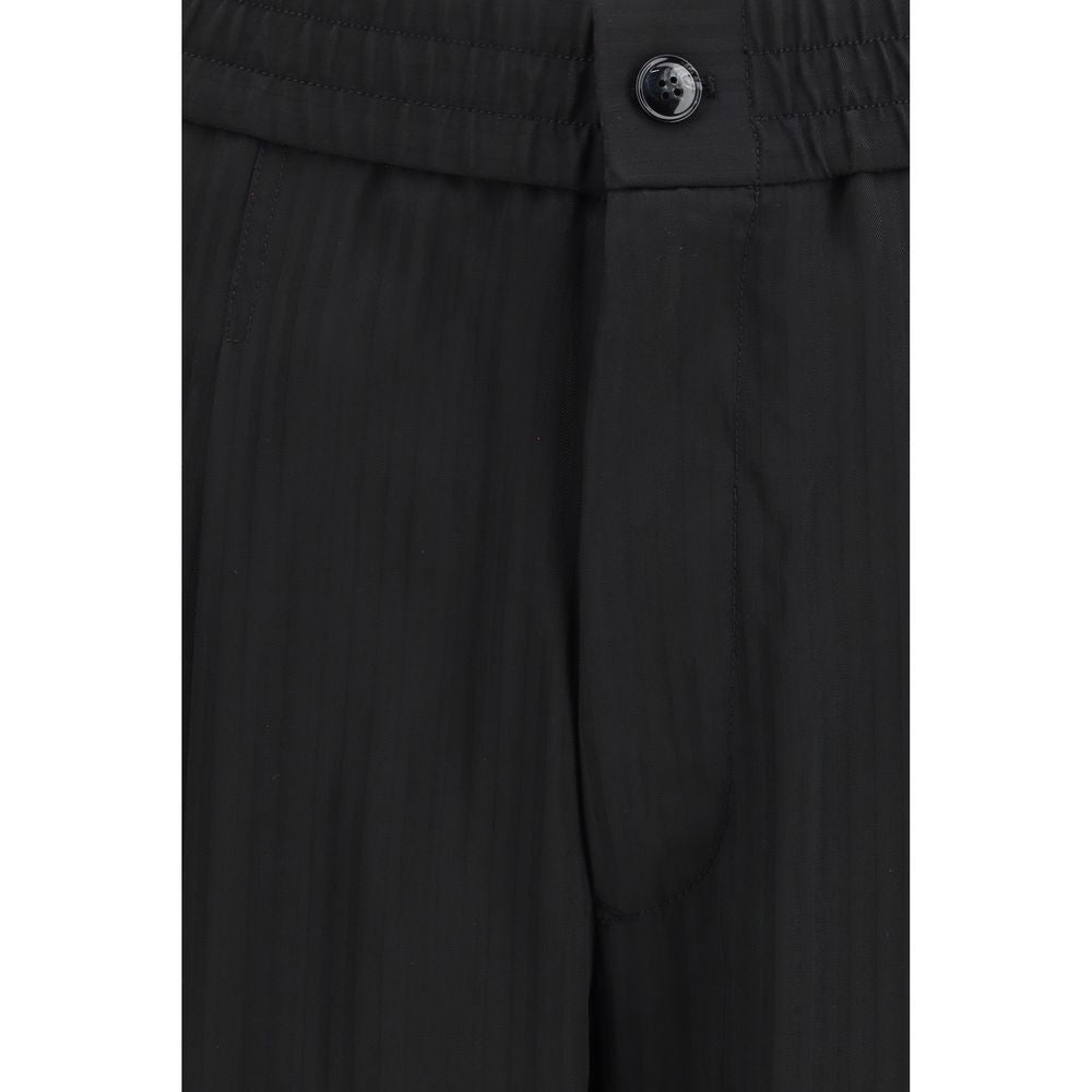 Giorgio Armani Black Viscose Casual Pants | Regal Royce