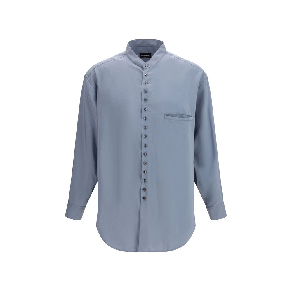 Giorgio Armani Gray Silk Shirt | Regal Royce