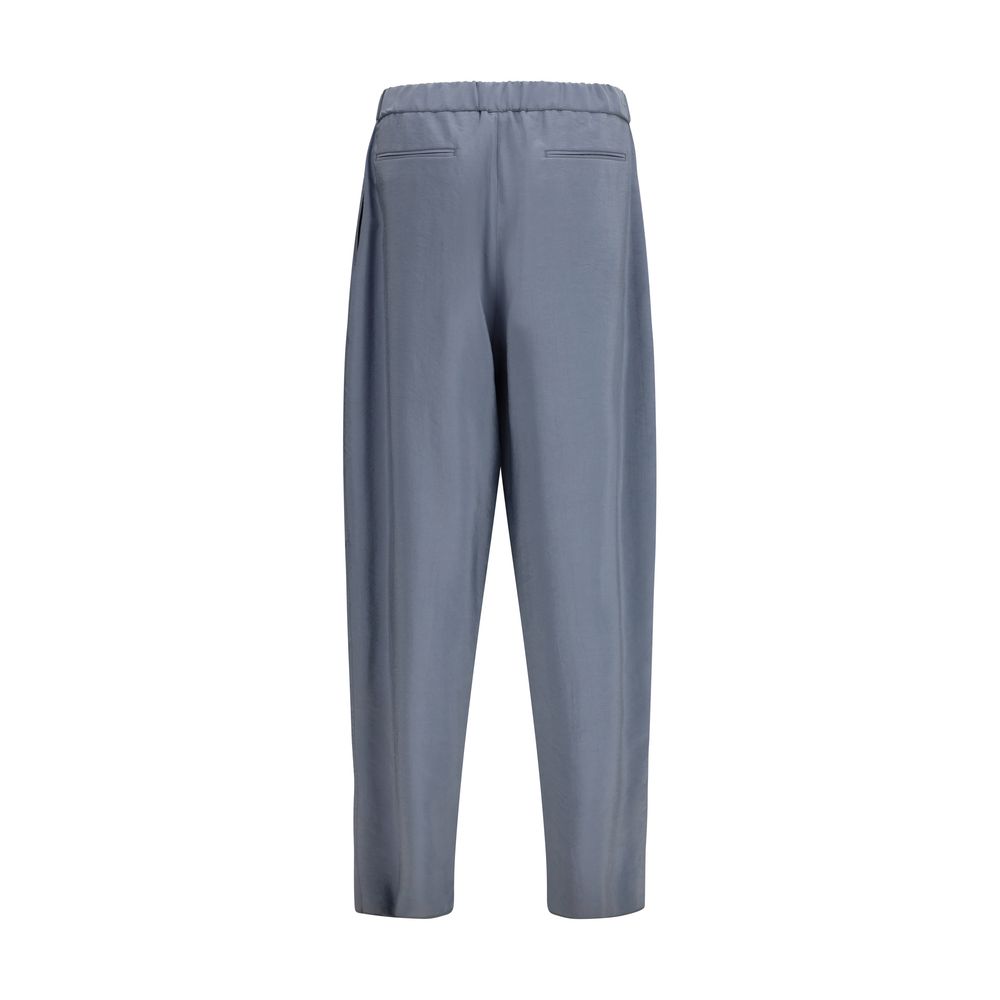 Giorgio Armani Gray Silk Casual Pants | Regal Royce