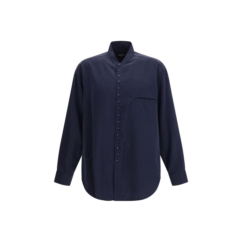 Giorgio Armani Blue Silk Dress Shirt | Regal Royce