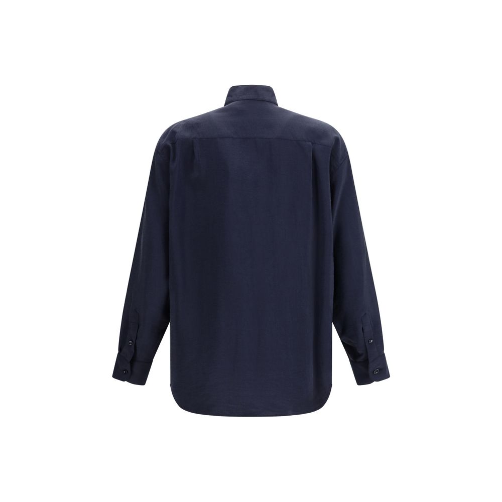 Giorgio Armani Blue Silk Dress Shirt | Regal Royce