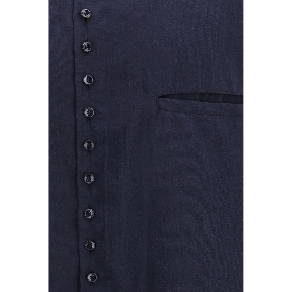 Giorgio Armani Blue Silk Dress Shirt | Regal Royce