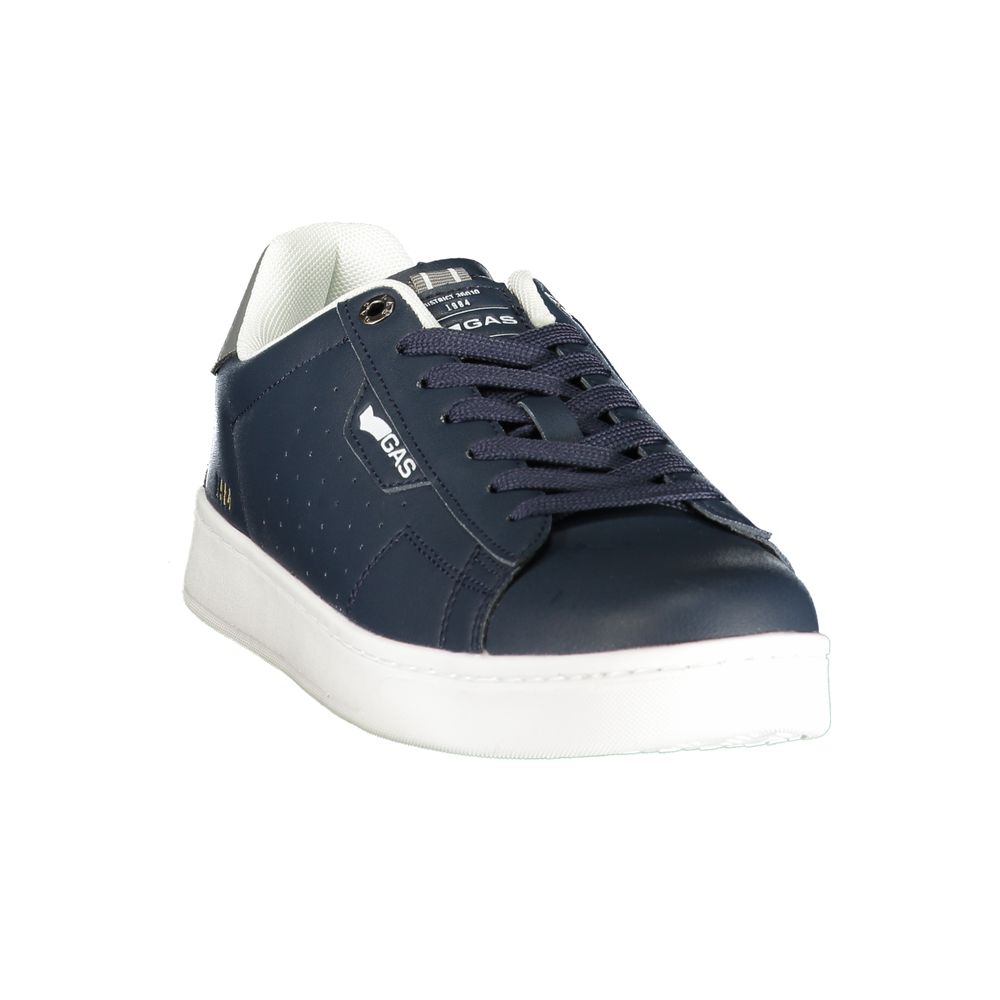 Gas Blue Polyurethane Men Sneaker | Regal Royce