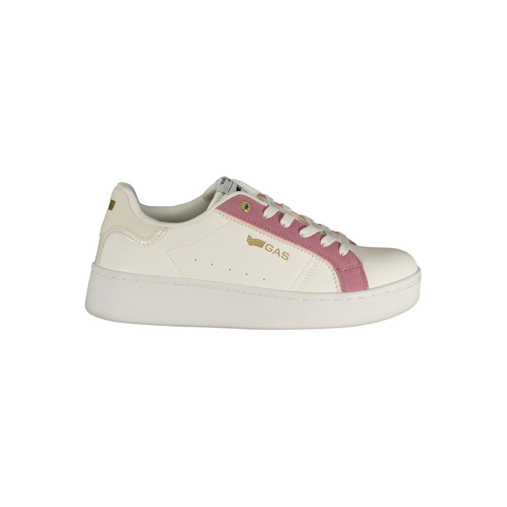 Gas White Polyurethane Women's Sneaker | Regal Royce