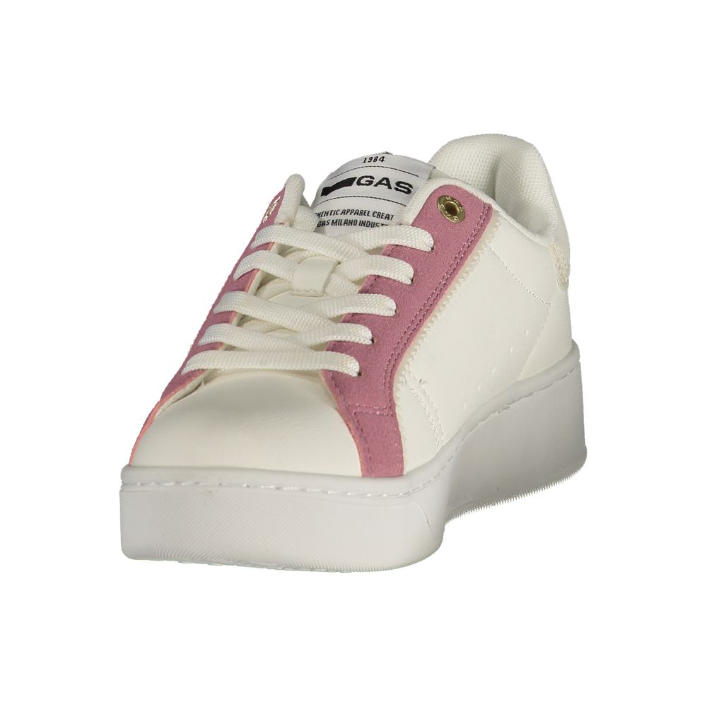 Gas White Polyurethane Women's Sneaker | Regal Royce