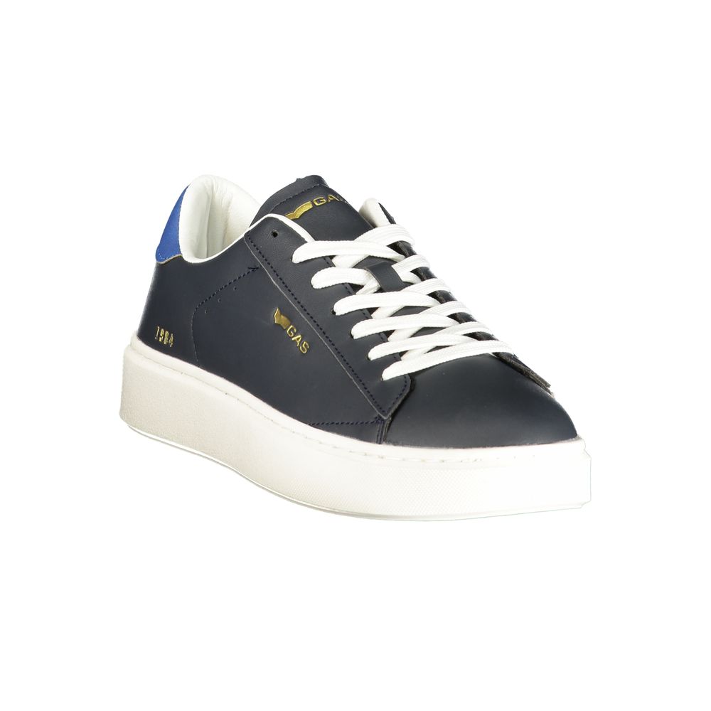 Gas Blue Polyurethane Men Sneaker | Regal Royce