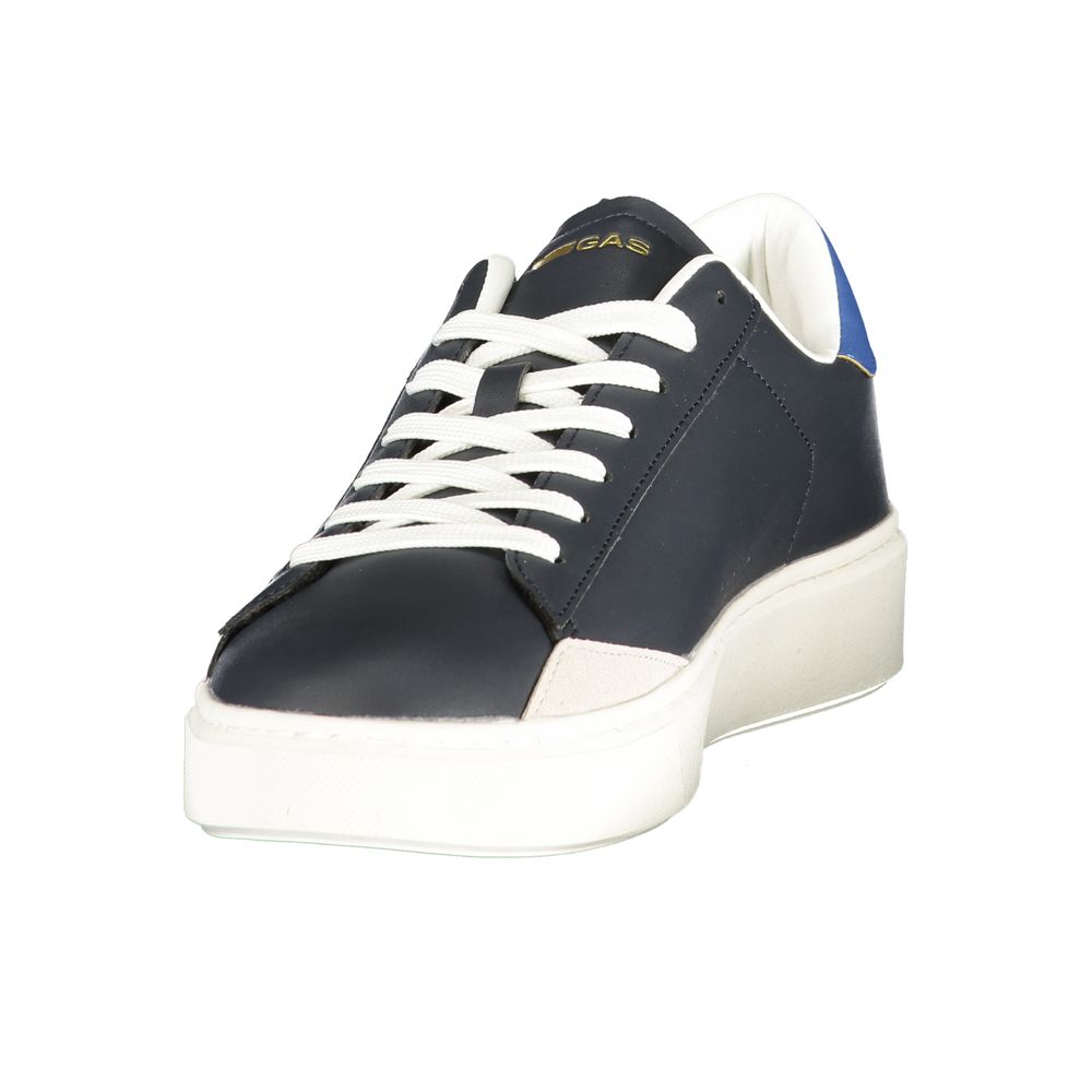 Gas Blue Polyurethane Men Sneaker | Regal Royce
