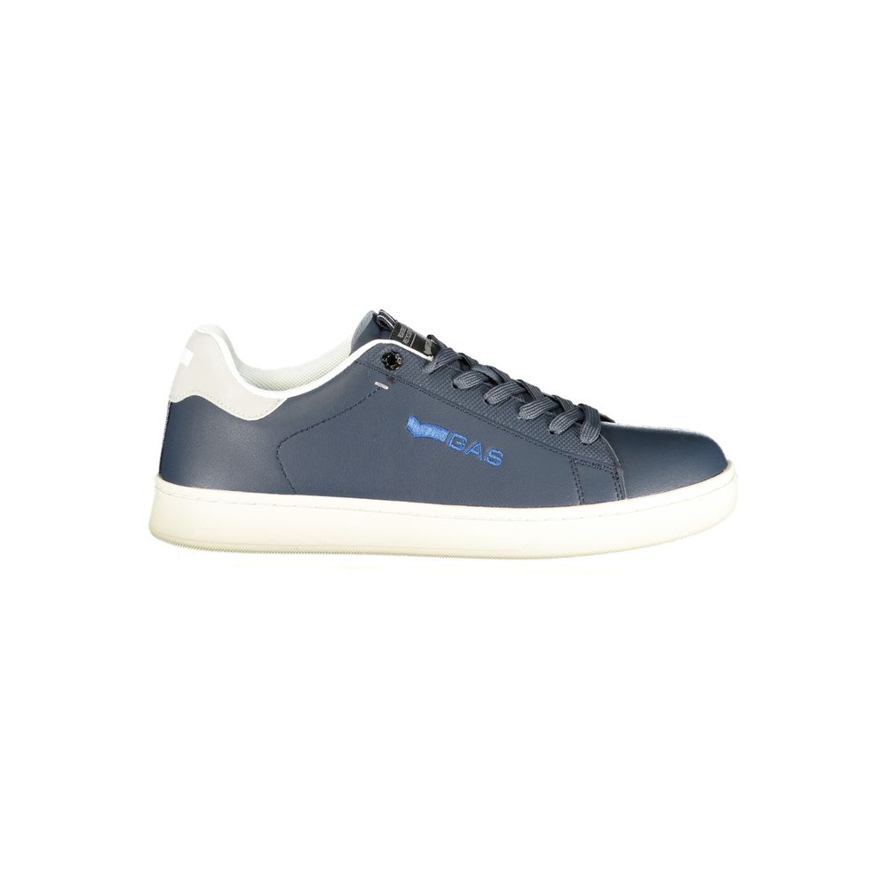 Gas Blue Polyurethane Men Sneaker | Regal Royce
