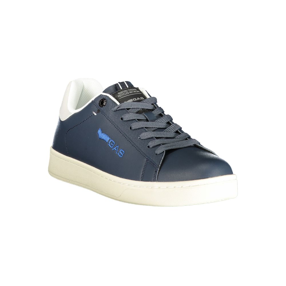 Gas Blue Polyurethane Men Sneaker | Regal Royce